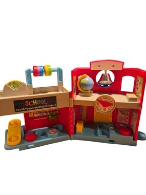 Little People School Playset Activity Center Toy - Red and Blue